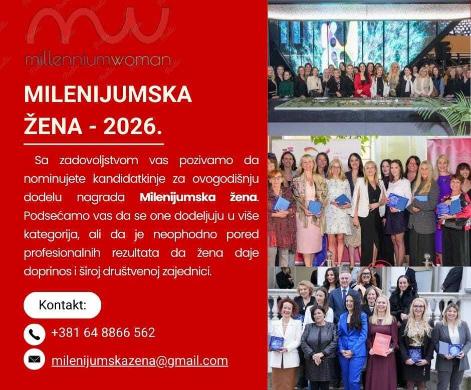 otvoren konkurs za milenijumsku zenu 2026